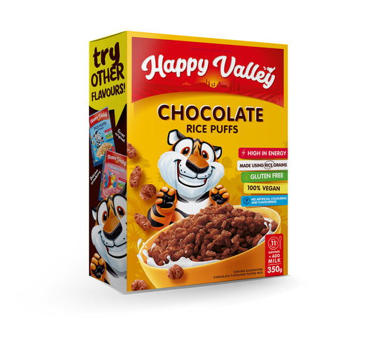 Happy Valley - Chocolate Rice Puffs 350g